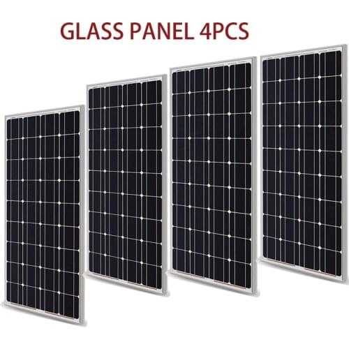 400W solar panel Equal 4pcs 100w A grade solar cell monocrystalline 12V 24V BATTERY CHARGER 17% charge efficiency
