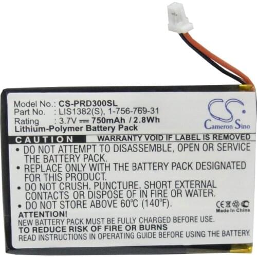 Cameron Sino 750mAh Battery 1-756-769-31, 9702A50844, 9924A60515, LIS1382(S) for Sony PRS-300, PRS-300BC, PRS-300RC, PRS-300SC