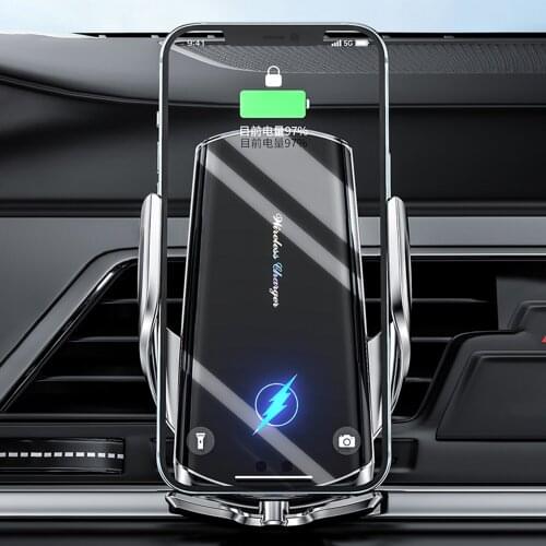 10W Qi Car Phone Holder Wireless Car Charger Automatic Grip Infrared Sensor Air Vent Mount Car Charge Universal For Mobile Phone