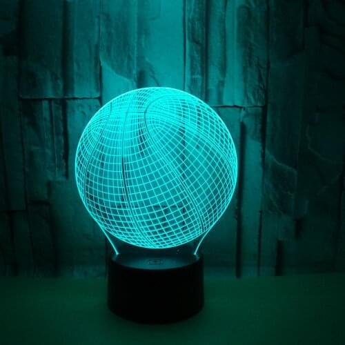Basketball 7 color 3d Led Lamp Touch control Creative Desktop Table Lamps For Living Room Christmas Gift Childrens Toys