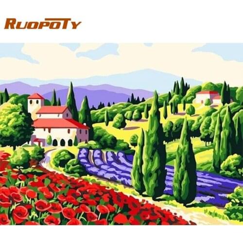 CHENISTORY Dream House Painting By Numbers On Canvas Acrylic Oil Painting Home Decor HandPainted Drawing Picture Wall Art Paints