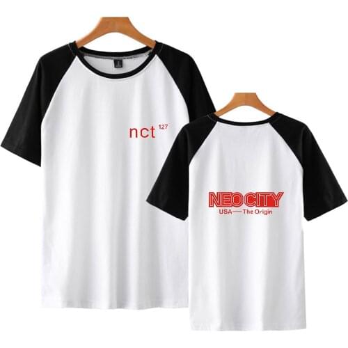 Nct 127 Men Women T-shirt Tops Patchwork Tshirt O-Neck Cotton T-Shirt Fitted Soft Tee Shirt Clothes Fashion Hip-Hop Casual Tee