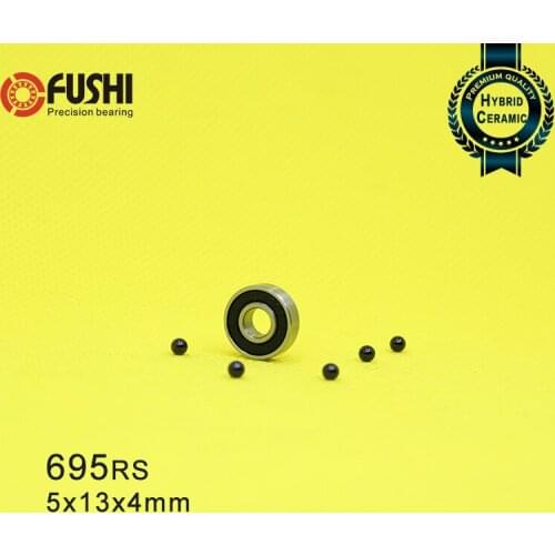 695 Hybrid Ceramic Bearing 5x13x4 mm ABEC-1 ( 1 PC) Industry Motor Spindle 695HC Hybrids Si3N4 Ball Bearings 3NC 695RS