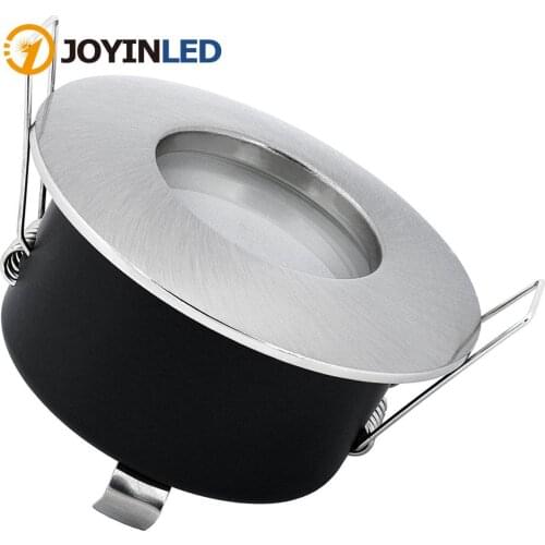 Square Round No Adjustable Led GU10 MR16 Spotlight Bulb Holders Waterproof Recessed Led Down Light Fixture Trims For Bathroom