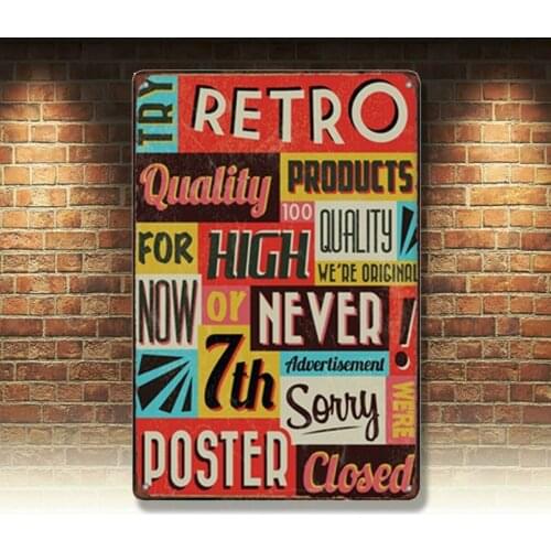 Metal Tin Sign retro poster Decor Bar Pub Home Vintage Retro Poster