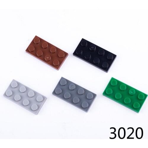 MOC Compatible with Assembles Particles 3020 Building Blocks Basic Plate 2x4 DIY Educational Technical Parts Toys for Kids