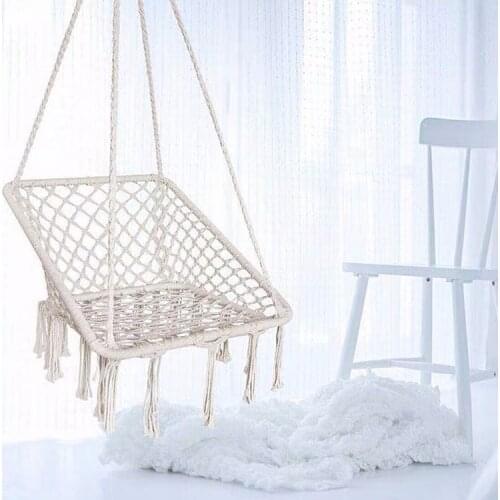 New Nordic Hanging Basket Woven Swing Chair Hanging Chair Homestay Art Fan Dormitory Outdoor Hanging Swing Hammocks with Stand