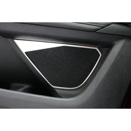 Fit For 2017 Peugeot 5008 3008 GT Accessories Stainless Steel Car Door Speaker Decorative Ring Cover Car Styling Interior Chrome
