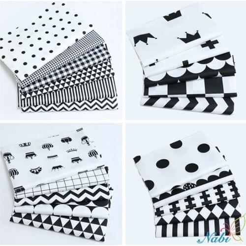 Print Twill Cotton Fabric For Sewing Doll Baby Bedding Clothes Dress Skirt Patchwork Cloud&Star Tissue Material