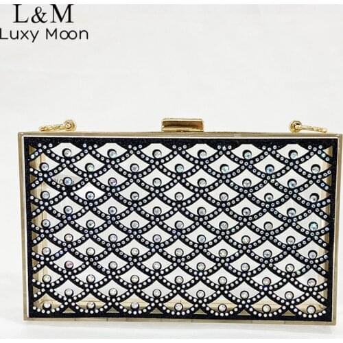 Transparent Acrylic Clutch Bag Crystal Luxury Designer Handbag Gold Party Chain Shoulder Evening Bag Wedding Mini Purse X575H