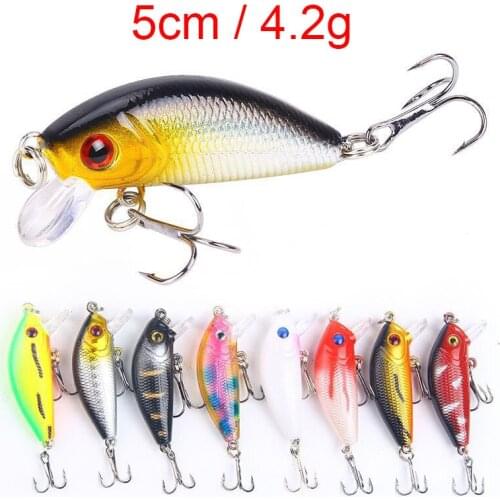 Fishing Lure 5cm 4.2g Artificial Hard Crank Bait Topwater Minnow Fishing Wobblers Japan Fishing Lures Carp Fishing Accessories