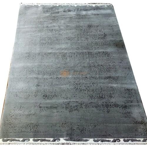 Seeykeep™ 5x7.5ft Rectangle Classic Pure Woolen Handknotted Grey Floral Motifs Rug-HS6036002