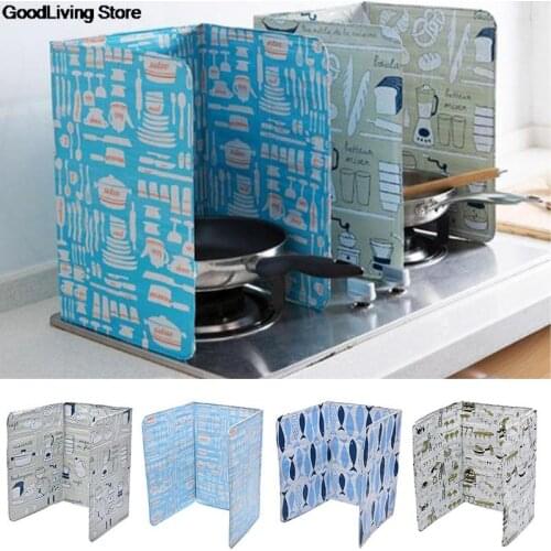 1pcs Foldable Home Aluminium Kitchen Cook Frying Oil Splash Scald Board Guard Baffle Gas Stove Removal