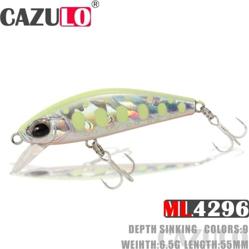 Sinking Fishing Lure Accesorios Minnow Iscas Artificiais Weights 6.5g 55mm Bait Wobblers De Pesca Articulos For Pike Fish Leurre
