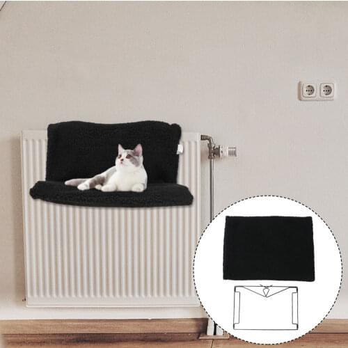 1 pc Hanging Radiator Bed Fleece Iron Frame Winter Warm Cushion Pet Hammock Pet Cozy Bed for Cats Kittens