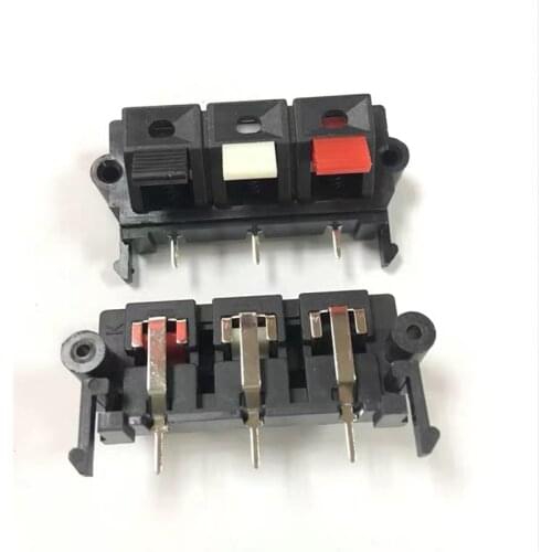 100pcs WP3-19 3 port Speaker Amplifier Wire Clip Audio terminal horn wire jack Socket terminal Switch LED Test clip Power clamp