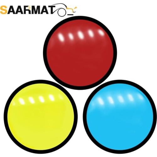 2 Pcs DIY Cover 60mm diameter Motorcycle Headlight Yellow Blue Red Cover plastic moto light for L6X Automobiles Accessories