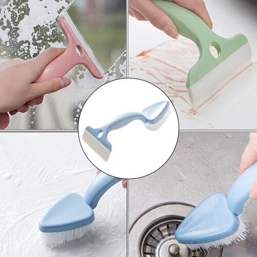 2-In-1 Double-Head Cleaning Brush Wash Window Glass Bathtub Wall Shower Room Tiles Sink Home Accessories Outils Gadgets 1Pc
