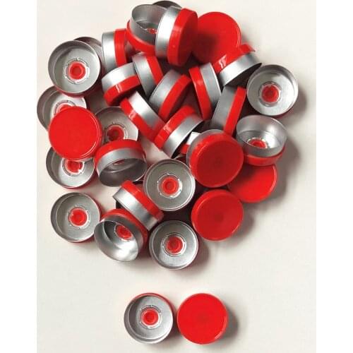 200pcs 20mm Blue Red White Black Orange Aluminum Plastic pharmaceutical Cap pharmaceutical caps for crimp glass vial