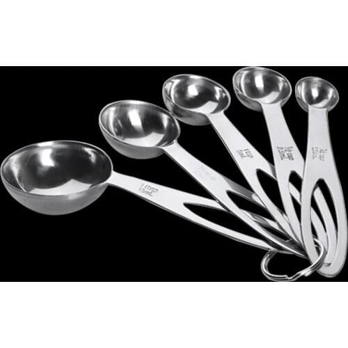 5pcs/lot measuring spoon useful stainless steel medidas de cozinha coffee measuring spoons Tea cuchara colher medidora OK 0418
