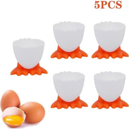 5PCS Egg Holder Creative Cute Egg Cup Holder Egg Opener Separator Kitchen Tools