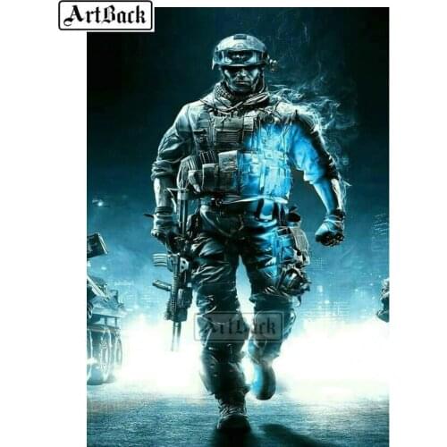 Full square drill 5d diy diamond painting star warrior diamond embroidery 3d mosaic artwork gift ARD112