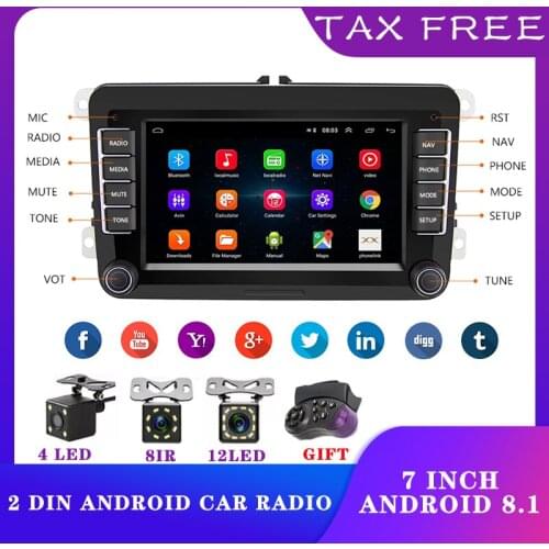 For VW Golf Polo Jetta Passat Skoda Car Radio Auto Multimedia Player Bluetooth Android Auto 7Inch Car Electronic Accessories
