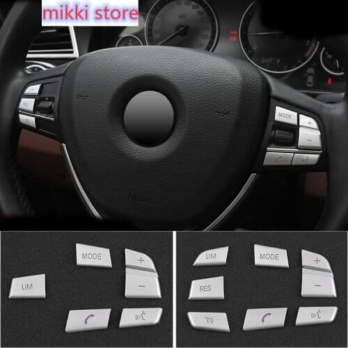 Car Styling Steering Wheel Buttons sequins cover trim for BMW X1 X3 F25 X5 F15 F85 F20 F21 F30 F35 F34 F32 F33 F48 F82 F16 F10