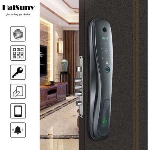 Security Door Lock Biometric Fingerprint Lock Password Key IC Card APP WIFI Unlock Smart Door Lock with Camera Electronic Lock