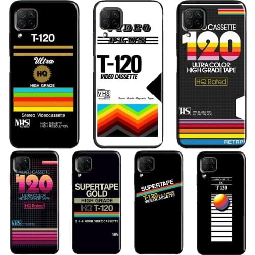 Retro VHS tape Cassette vaporwave Case For Huawei P Smart 2019 Nova 5T P30 P40 P20 Pro Mate 10 20 Lite Honor 10i 8A 8X 9X