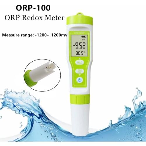 ORP-100 Digital ORP Meter Redox Tester 2 in 1 Temp ORP Monitor Water Quantity Test Purity Analyser for Drink Water Pool 50%OFF