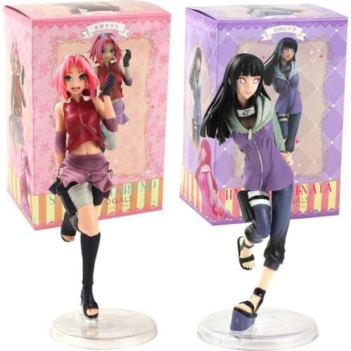 20-23Cm Shippuden Figuur Anime Gals Hyuuga Hinata Sakura Haruno Action Figure Collectible Model Toy Action Figure Hinata