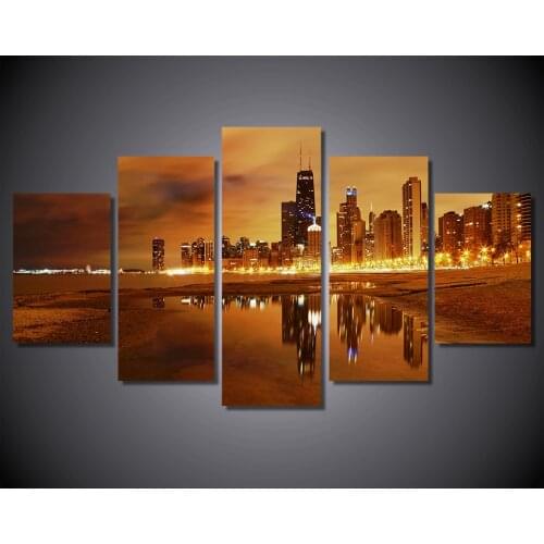 HD Printed chicago late evening Painting childrens room decor print poster picture canvas Free shipping/ny-4522