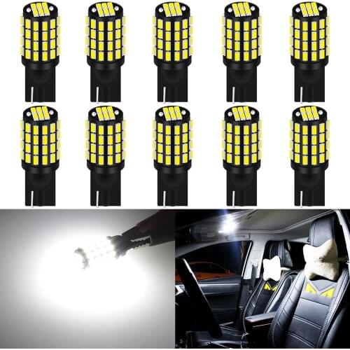 Katur 10pcs Auto LED Width Light T10 W5W Led Bulb For Car Replacement Bulbs Parking Lamp Clearance Light White 12-24V