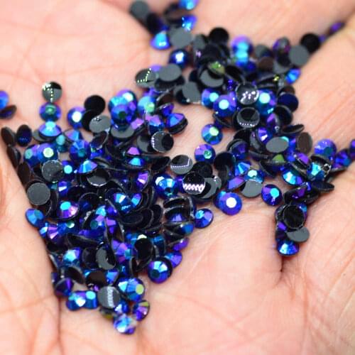Resin Flat Back Glue-On Black AB Jelly Rhinestone For Garments,DIY Diamond Painting,Bling Crafts