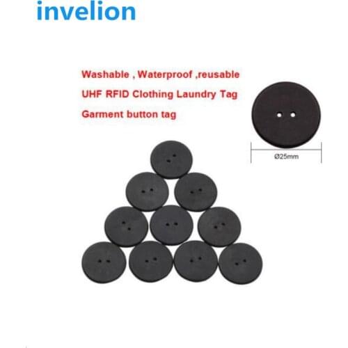 Garment button pps coin waterproof rfid washable uhf Clothing tag passive gen2 epc alien h3 chip UHF RFID Laundry Tag