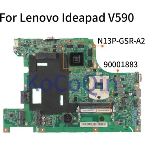 Laptop Motherboard For LENOVO Ideapad V590 90001883 Notebook Mainboard SLJ8C N13P-GSR-A2 DDR3