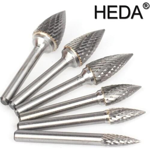 6Pcs Sets Tools GX-Series Tungsten Carbide Burr Bit Rotary Files Engraving Wood Carving Milling Cutter For Grinding Metal Steel
