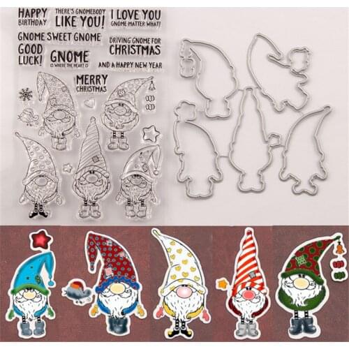 10*15 NEW Santa Claus Transparent Clear Stamps and Metal Cutting Dies Sets/Seal For DIY Scrapbooking/Photo Album Card Making