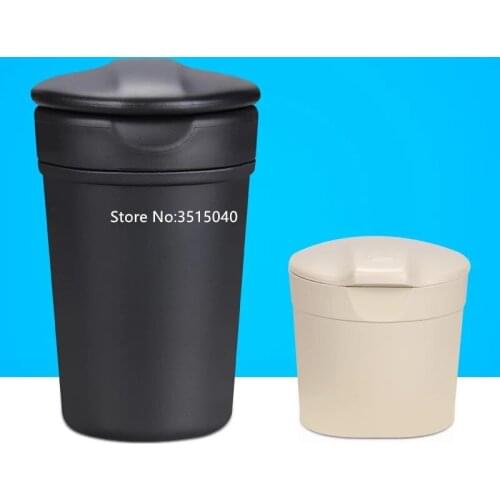 Universal Size New Car Ashtray Garbage Coin Storage Cup Container LED Light Cigar Ash Tray Accessories Fit for Most of Car