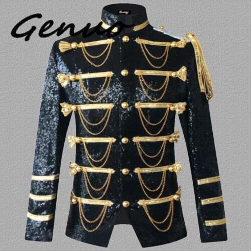 Genuo New Sequins Blazer Men Suits Designs Jacket Mens Stage Costumes Singers Clothes Dance Star Style Dress Rock Homme Fashion