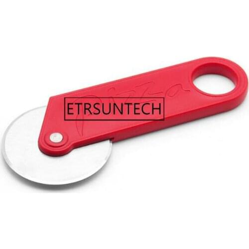 80pcs Stainless Steel Round Pizza Cutter Cake Knife Tools Pizza Wheels Scissors Plastic Handle for Pies Waffles