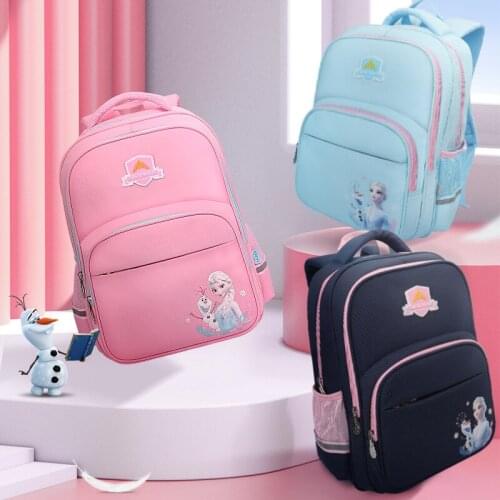 Disney Genuine Childrens School Bag Creative Cartoon School Bag 1-4 Grade Primary Backpack Lightening School Bag Elsa