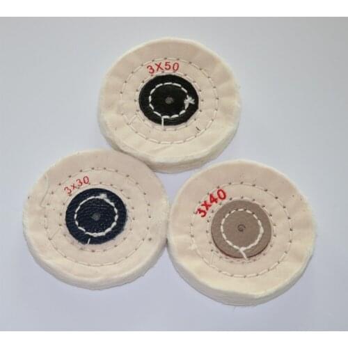 5 Pieces/Lot 3'' White Yellow Cloth Buffing Polishing Wheels Buffer Polish Grinder Wood Metal Polishing Tool for Abrasive Tools