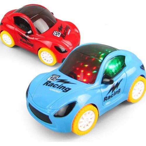 LED Light Music Racing Car Universal Electric Flash 3D Children Sports Toys Perfect Birthday Gifts