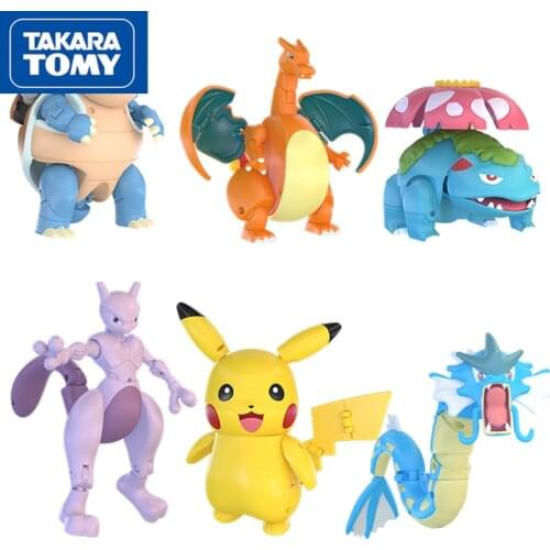 Takara tomg Genuine Pokemon Box Set Pocket Monster Pokeball Deformation Toys Charizard Gyarados Mewtwo Anime Figure Model