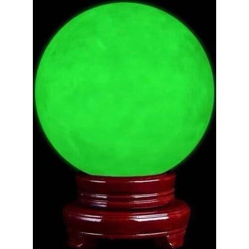 Amazing Fluorescent BallBlue Luminous Glowing Stone Quartz Crystal Sphere Bedroom Decoration Ball Glow Stone a Best Gift