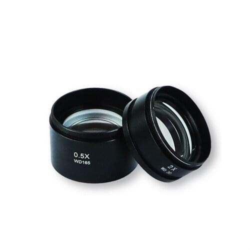 Agnicy Stereo Microscope Accessories 0.3X Times Auxiliary Objective Lens 0.3 Times Reduction Lens Mirror Increase Double Lens