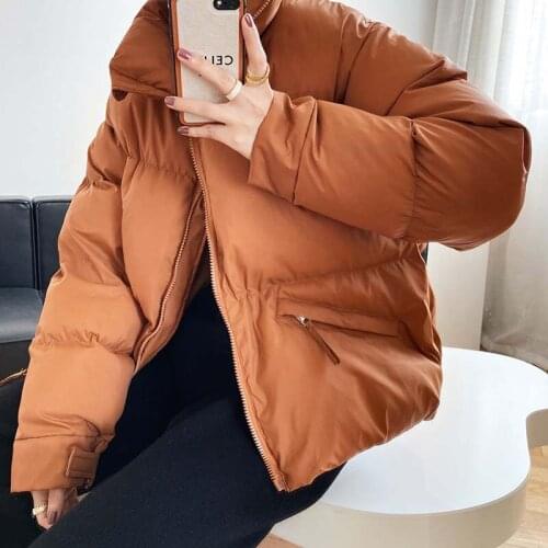 Womens cotton jacket women short winter thick Korean loose cotton jacket