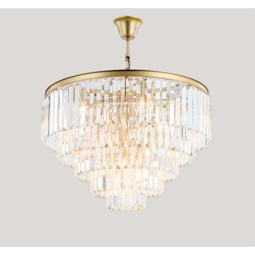 Gold American Style Retro Chandeliers LED Crystal Lighting For Living Room Bedroom Hall Hotel Restaurant Dining Room Fashion